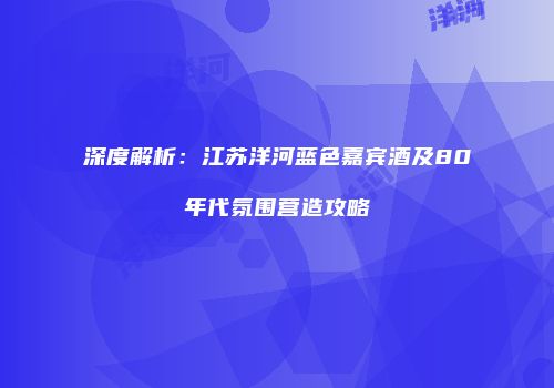 深度解析：江苏洋河蓝色嘉宾酒及80年代氛围营造攻略