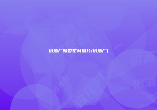 汾酒厂新杏花村图片(汾酒厂)