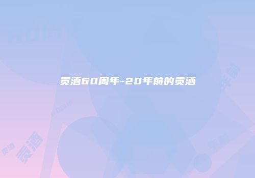 贡酒60周年-20年前的贡酒