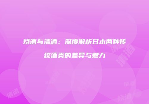 烧酒与清酒：深度解析日本两种传统酒类的差异与魅力