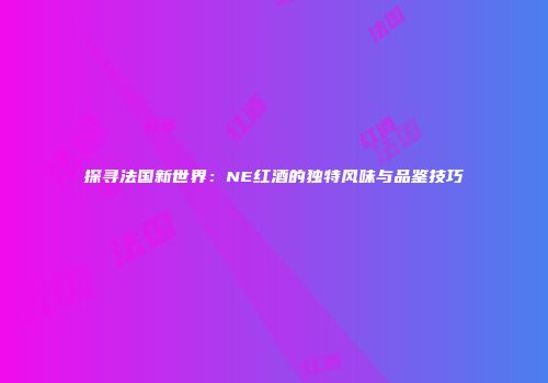 探寻法国新世界：NE红酒的独特风味与品鉴技巧