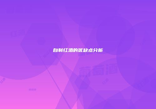 自制红酒的优缺点分析