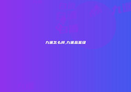 九暹怎么样,九暹品鉴级