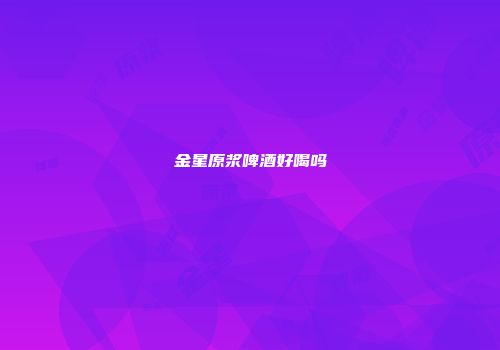 金星原浆啤酒好喝吗