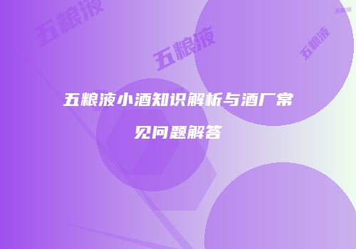 五粮液小酒知识解析与酒厂常见问题解答