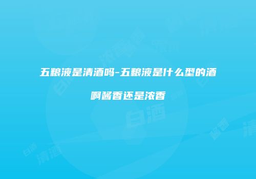 五粮液是清酒吗-五粮液是什么型的酒啊酱香还是浓香