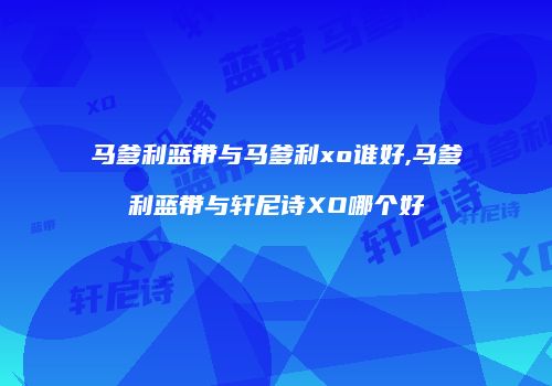 马爹利蓝带与马爹利xo谁好,马爹利蓝带与轩尼诗XO哪个好