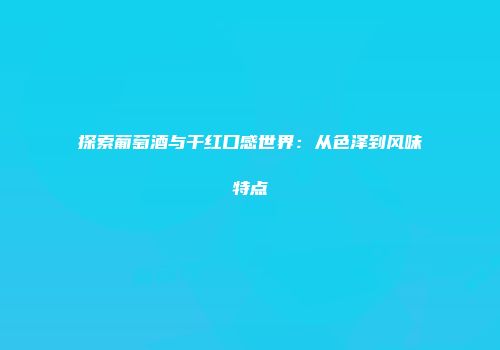 探索葡萄酒与干红口感世界：从色泽到风味特点