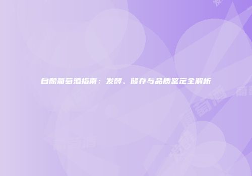 自酿葡萄酒指南：发酵、储存与品质鉴定全解析