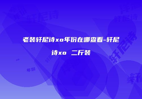老装轩尼诗xo年份在哪查看-轩尼诗xo 二斤装