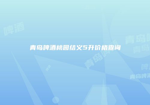 青岛啤酒桃园结义5升价格查询