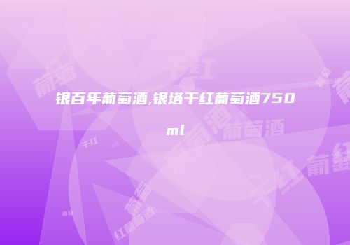 银百年葡萄酒,银塔干红葡萄酒750ml