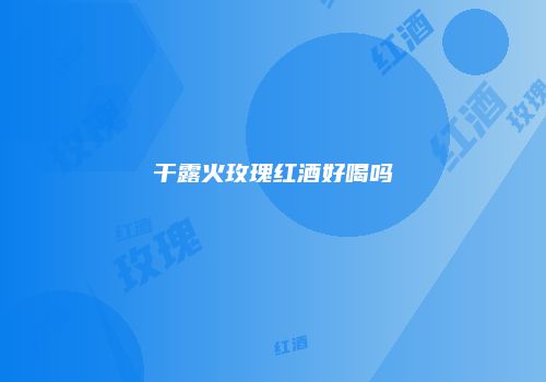 干露火玫瑰红酒好喝吗