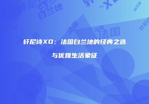 轩尼诗XO：法国白兰地的经典之选与优雅生活象征