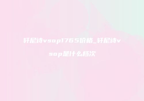 轩尼诗vsop1765价格_轩尼诗vsop是什么档次