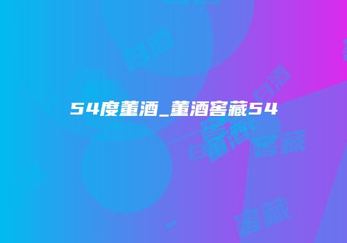 54度董酒_董酒窖藏54