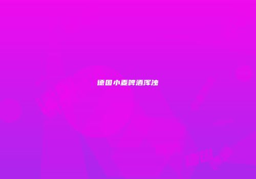 德国小麦啤酒浑浊
