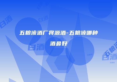 五粮液酒厂将源酒-五粮液哪种酒最好