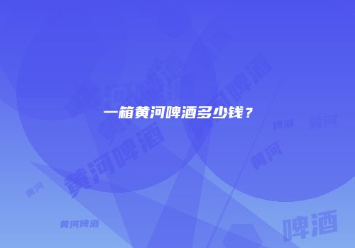 一箱黄河啤酒多少钱？