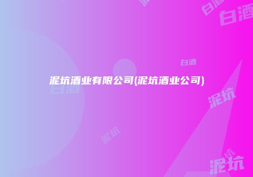 泥坑酒业有限公司(泥坑酒业公司)