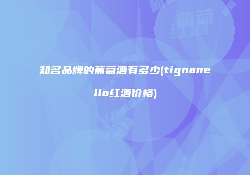 知名品牌的葡萄酒有多少(tignanello红酒价格)