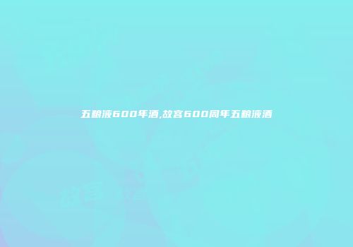 五粮液600年酒,故宫600周年五粮液酒