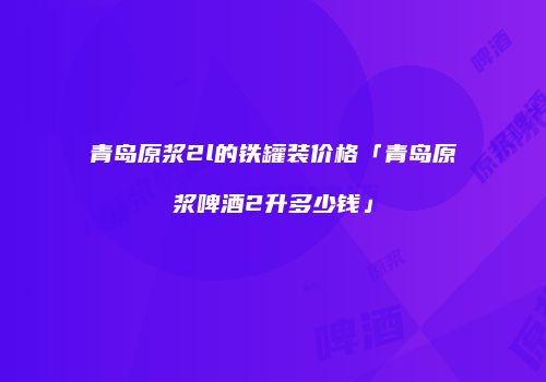 青岛原浆2l的铁罐装价格「青岛原浆啤酒2升多少钱」