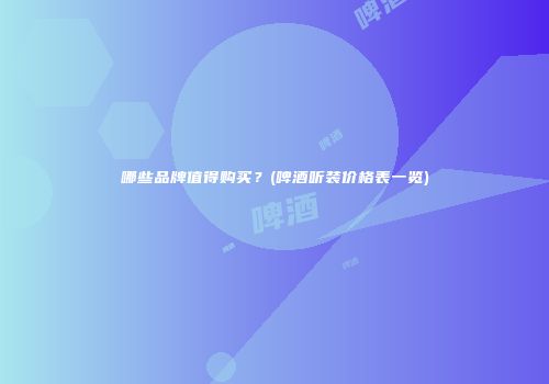 哪些品牌值得购买？(啤酒听装价格表一览)