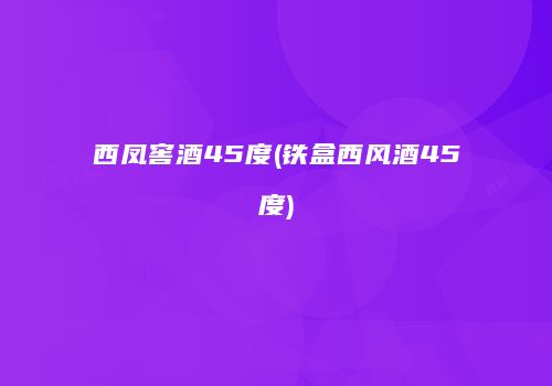 西凤窖酒45度(铁盒西风酒45度)