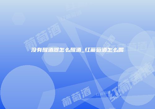 没有醒酒器怎么醒酒_红葡萄酒怎么喝
