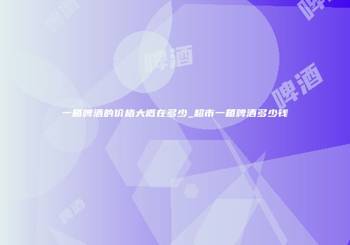一箱啤酒的价格大概在多少_超市一箱啤酒多少钱