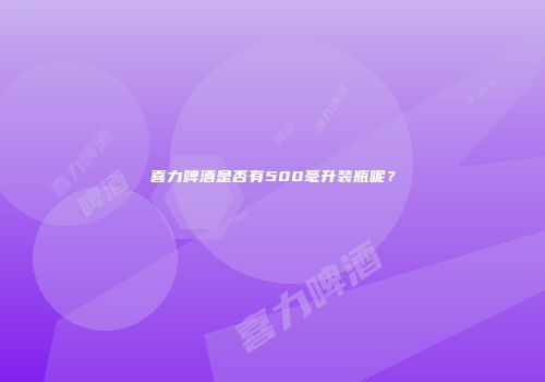 喜力啤酒是否有500毫升装瓶呢？