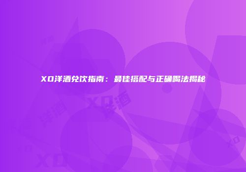 XO洋酒兑饮指南：最佳搭配与正确喝法揭秘
