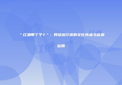 ＂红酒带了个T＂：网络流行语的文化内涵与幽默运用