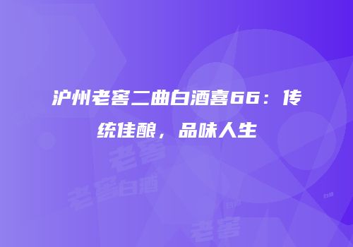 沪州老窖二曲白酒喜66：传统佳酿，品味人生