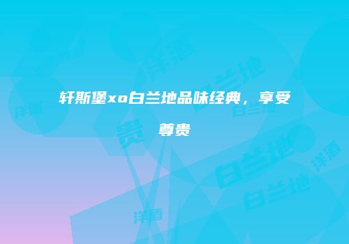 轩斯堡xo白兰地品味经典，享受尊贵
