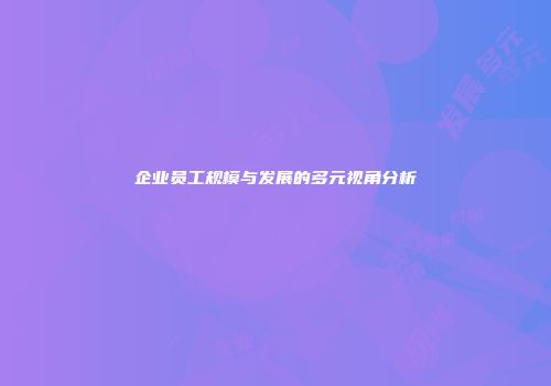 企业员工规模与发展的多元视角分析