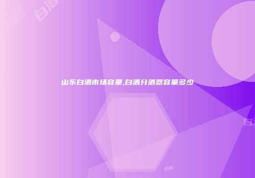 山东白酒市场容量,白酒分酒器容量多少