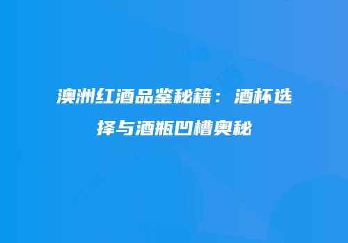澳洲红酒品鉴秘籍：酒杯选择与酒瓶凹槽奥秘