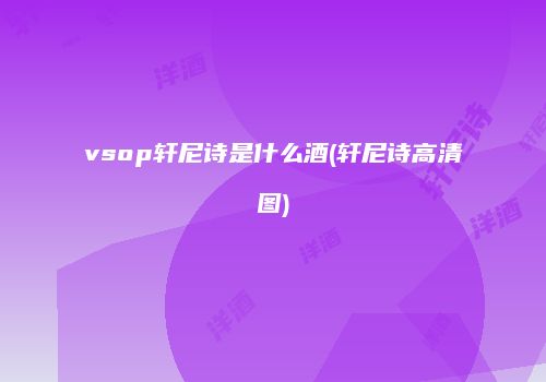 vsop轩尼诗是什么酒(轩尼诗高清图)