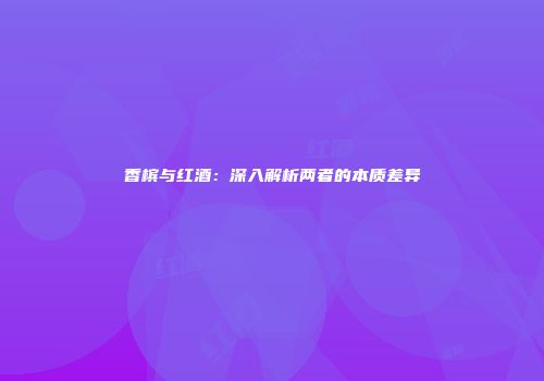 香槟与红酒：深入解析两者的本质差异
