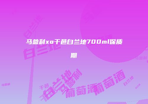 马爹利xo干邑白兰地700ml保质期