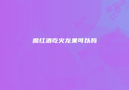 喝红酒吃火龙果可以吗