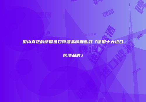 国内真正的德国进口啤酒品牌哪些好「德国十大进口啤酒品牌」