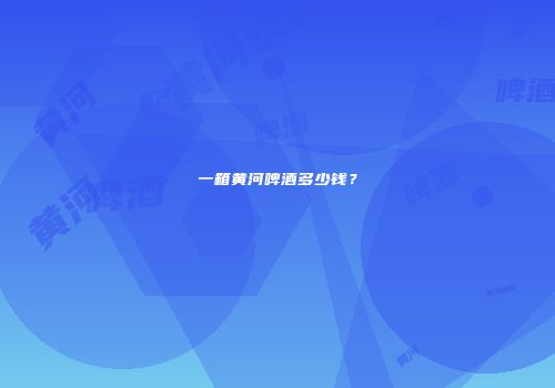 一箱黄河啤酒多少钱？