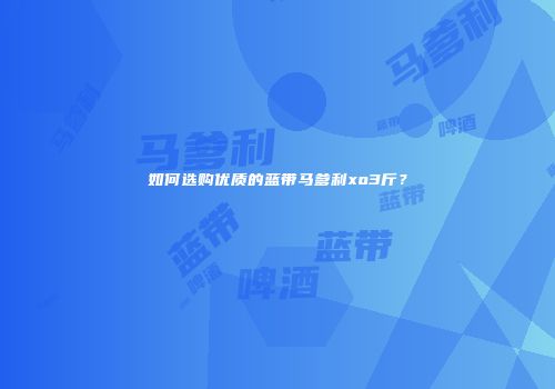 如何选购优质的蓝带马爹利xo3斤？
