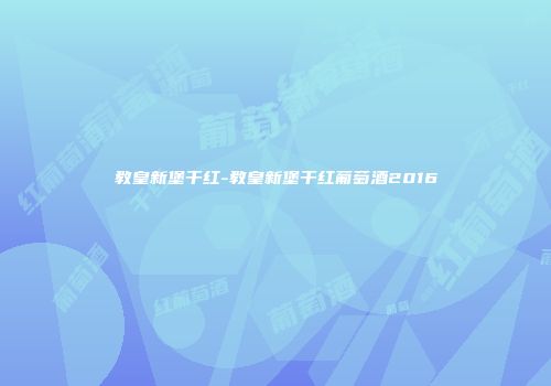 教皇新堡干红-教皇新堡干红葡萄酒2016
