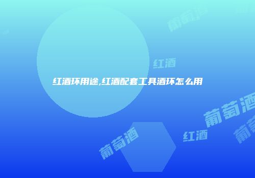 红酒环用途,红酒配套工具酒环怎么用