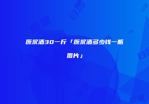 原浆酒30一斤「原浆酒多少钱一瓶图片」