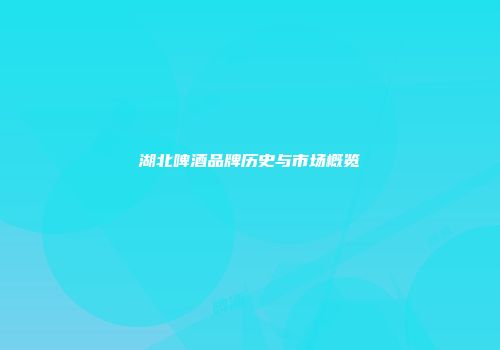 湖北啤酒品牌历史与市场概览